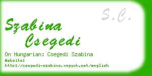 szabina csegedi business card